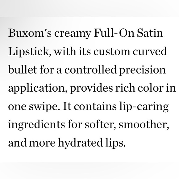 Buxom Full On Satin Plumping Lipstick Rosè Bubbles - Picture 4 of 10